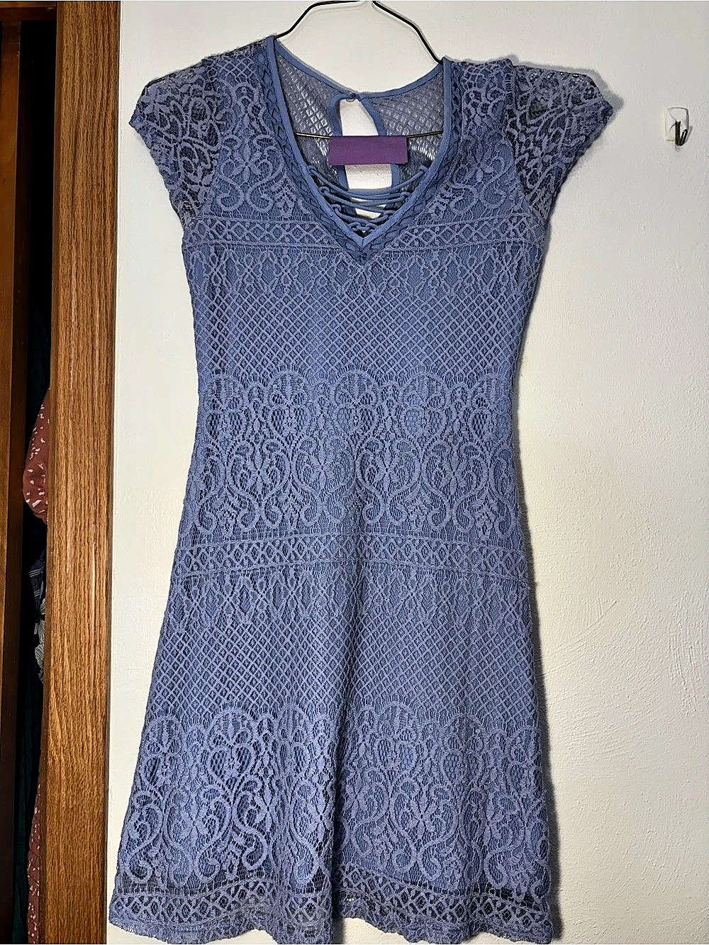 Hollister Blue Lace Mini Dress